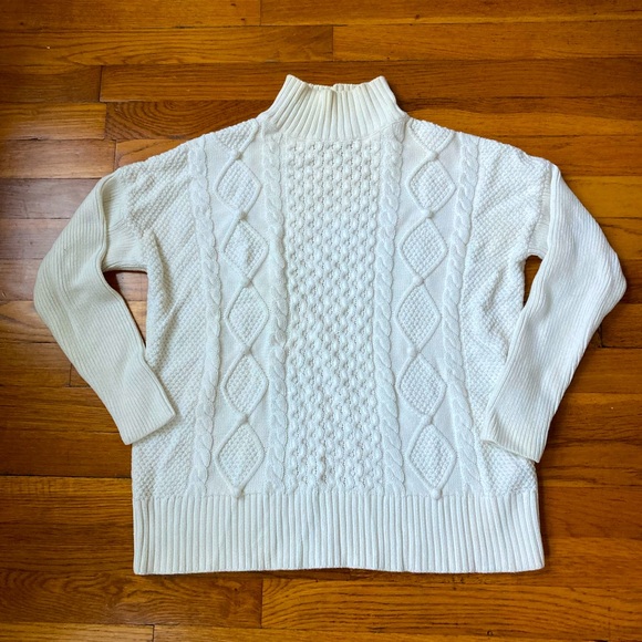 J. Crew cable knit turtleneck sweater - Picture 1 of 3